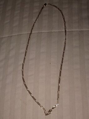 Classic Silver Figaro-Link Necklace in Polished Silver